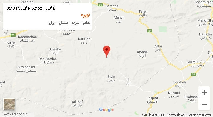 روستای لوبره بر روی نقشه