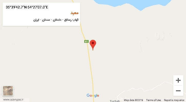 روستای معبد بر روی نقشه