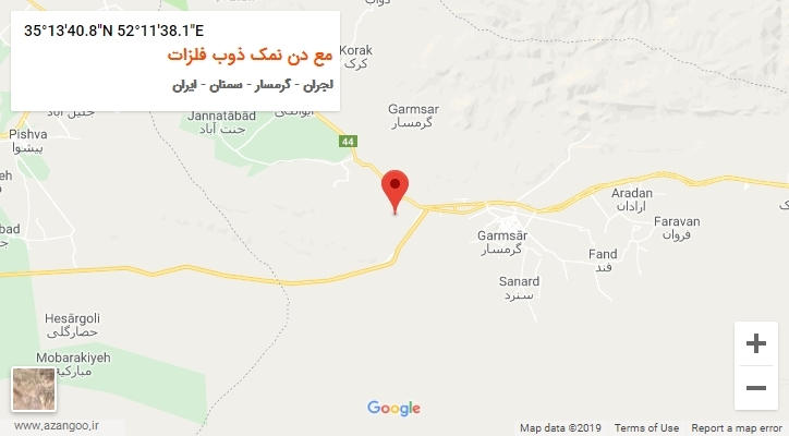 روستای مع دن نمک ذوب فلزات بر روی نقشه