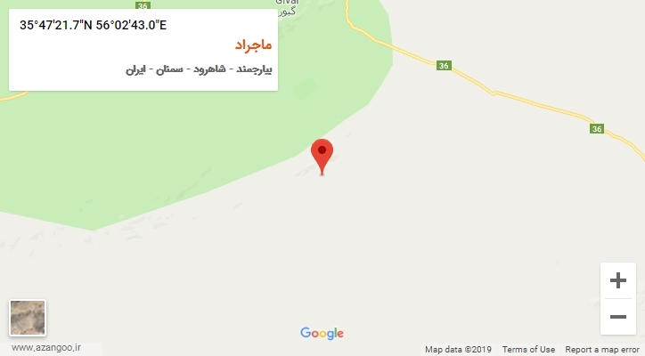 روستای ماجراد بر روی نقشه