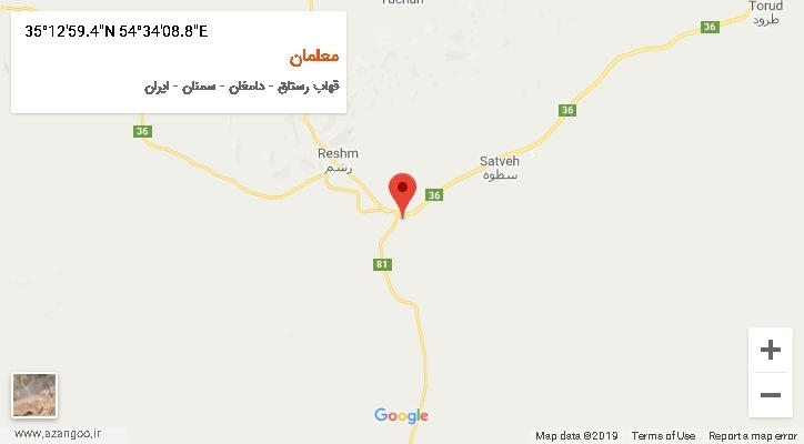 روستای معلمان بر روی نقشه