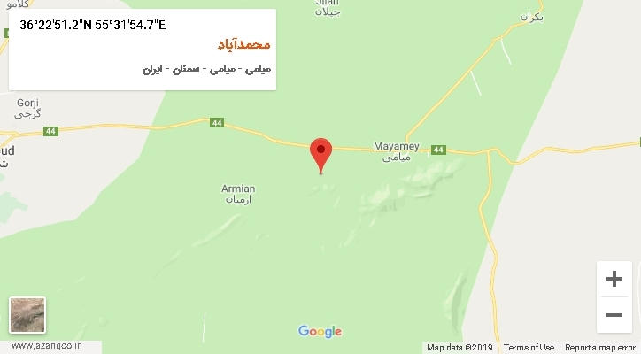 روستای محمدآباد بر روی نقشه