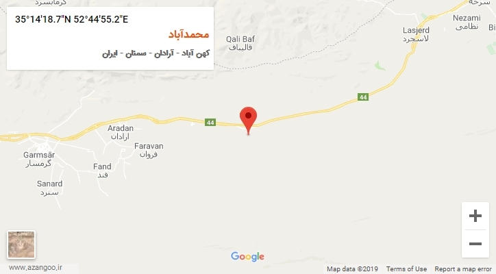 روستای محمدآباد بر روی نقشه