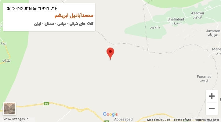 روستای محمدآبادپل ابریشم بر روی نقشه