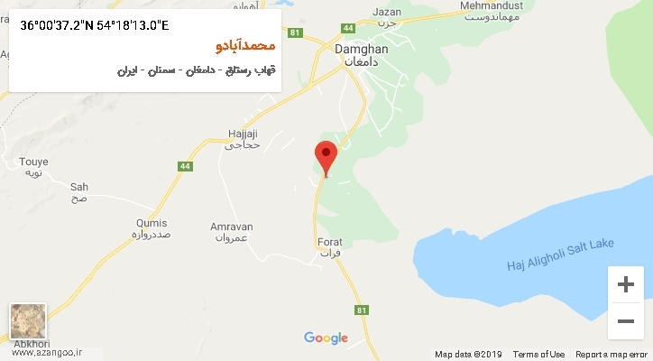 روستای محمدآبادو بر روی نقشه
