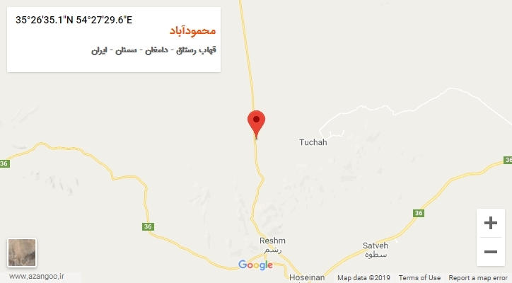 روستای محمودآباد بر روی نقشه