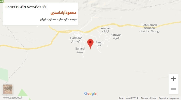 روستای محمودآباداسدی بر روی نقشه