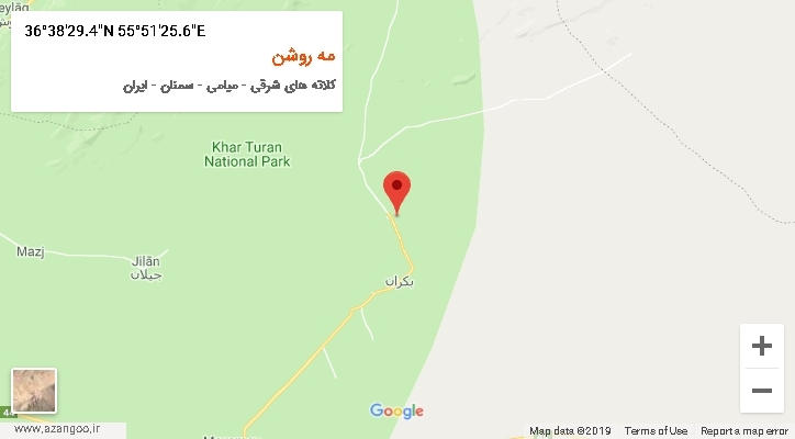 روستای مه روشن بر روی نقشه
