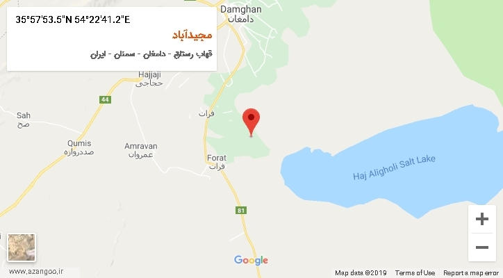 روستای مجیدآباد بر روی نقشه