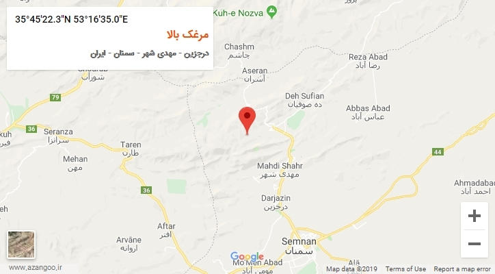 روستای مرغک بالا بر روی نقشه
