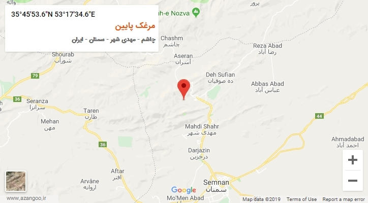روستای مرغک پایین بر روی نقشه