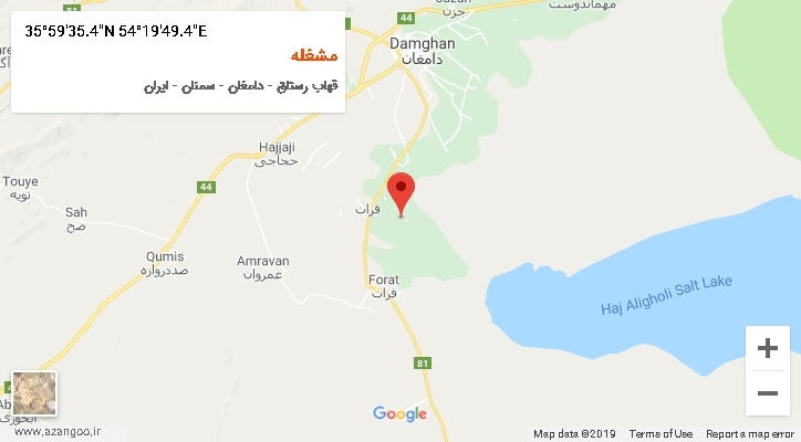 روستای مشغله بر روی نقشه