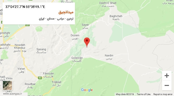روستای میدانجیق بر روی نقشه