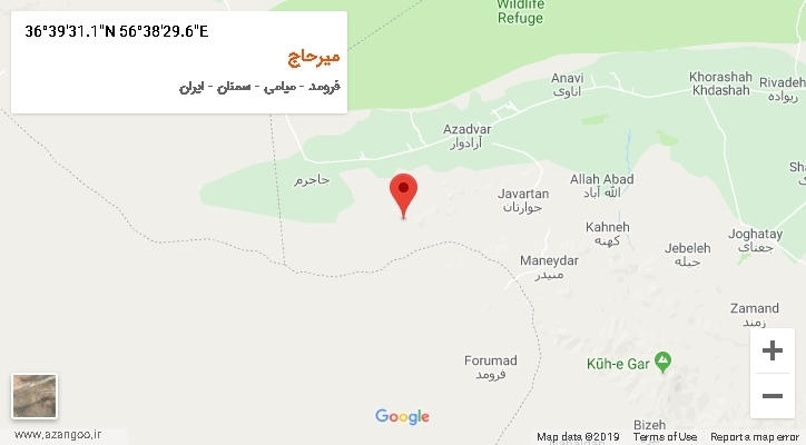 روستای میرحاج بر روی نقشه