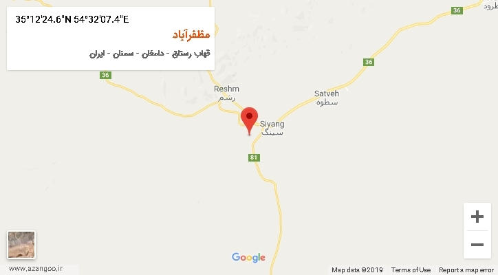روستای مظفرآباد بر روی نقشه