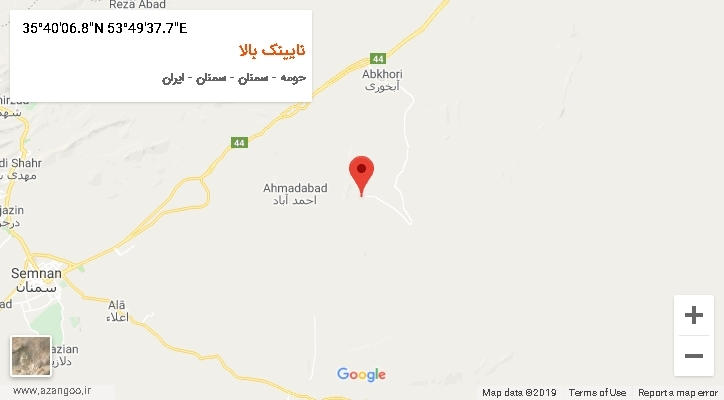روستای نایینک بالا بر روی نقشه