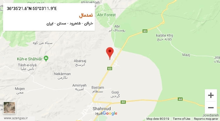 روستای نمدمال بر روی نقشه