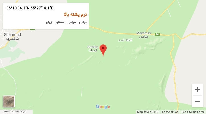 روستای نرم پشته بالا بر روی نقشه