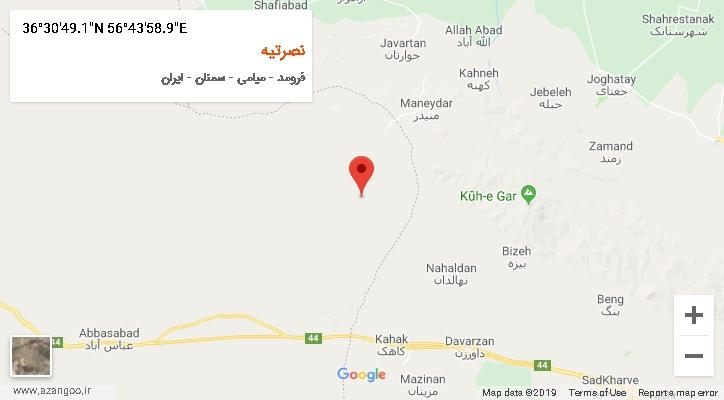 روستای نصرتیه بر روی نقشه