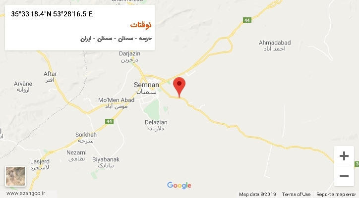 روستای نوقنات بر روی نقشه