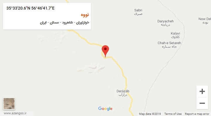 روستای نووه بر روی نقشه
