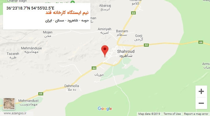 روستای نیم ایستگاه کارخانه قند بر روی نقشه