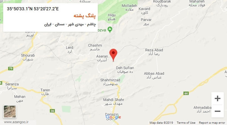 روستای پلنگ پشته بر روی نقشه