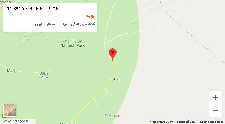 روستای پویه بر روی نقشه
