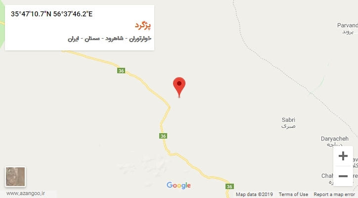 روستای پژگرد بر روی نقشه