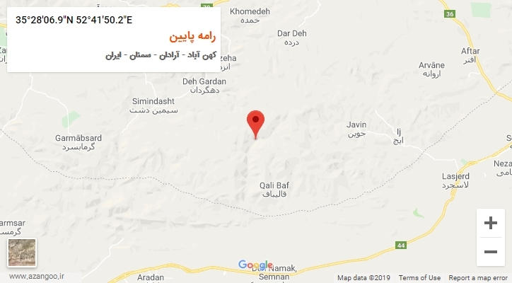 روستای رامه پایین بر روی نقشه