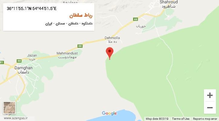 روستای رباط سلطان بر روی نقشه