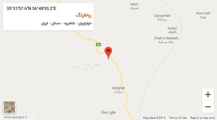 روستای رباطزنگ بر روی نقشه