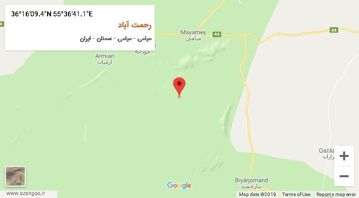 روستای رحمت آباد بر روی نقشه