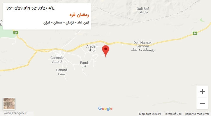 روستای رمضان قره بر روی نقشه