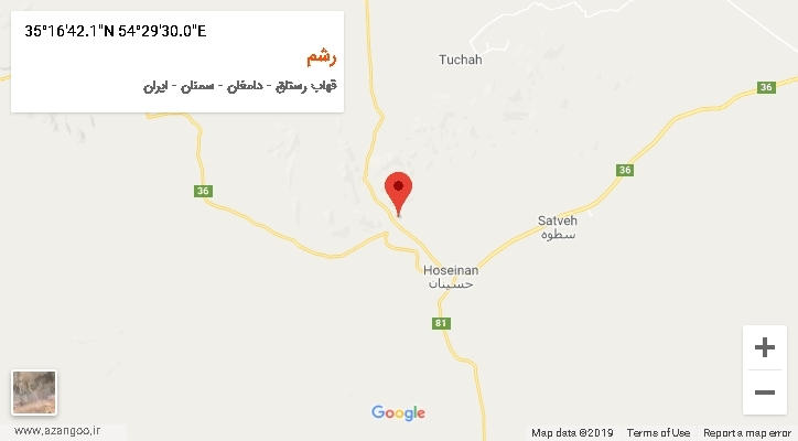 روستای رشم بر روی نقشه