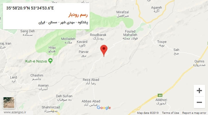 روستای رسم رودبار بر روی نقشه