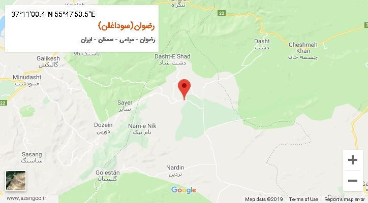 روستای رضوان(سوداغلن) بر روی نقشه