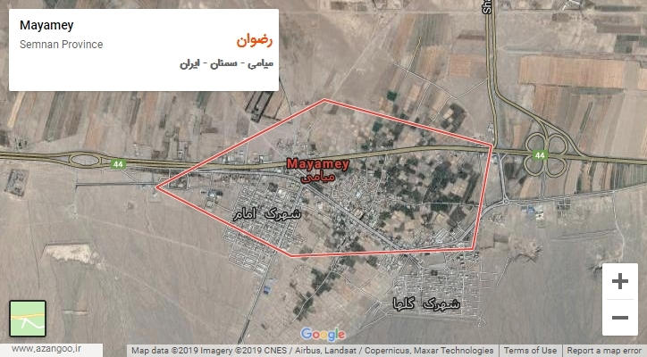 دهستان رضوان بر روی نقشه
