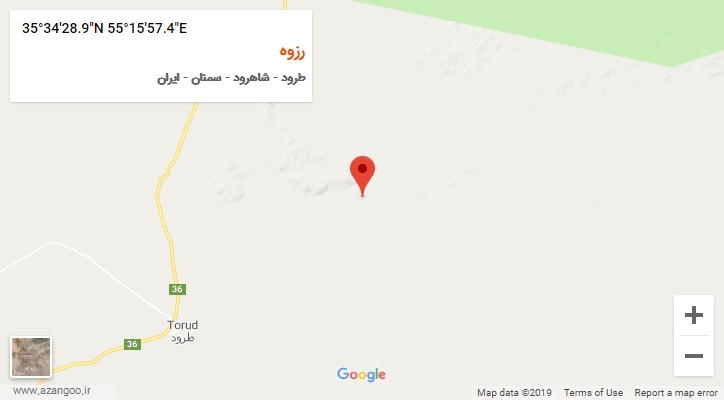 روستای رزوه بر روی نقشه