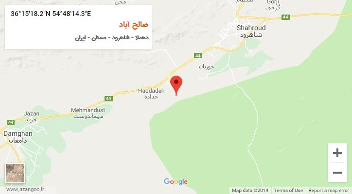 روستای صالح آباد بر روی نقشه