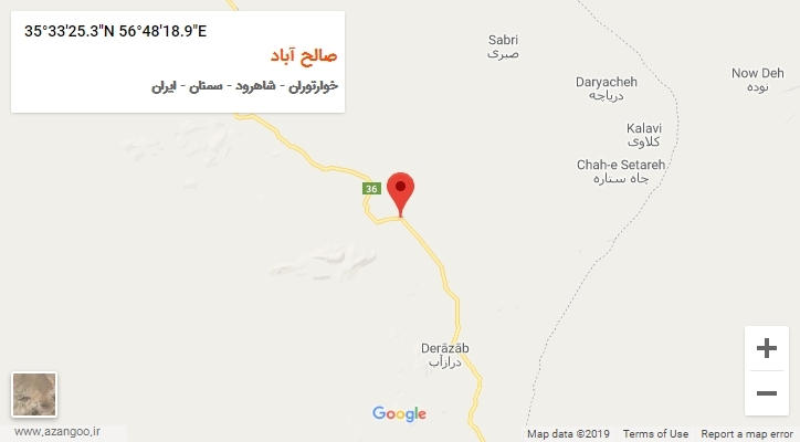 روستای صالح آباد بر روی نقشه