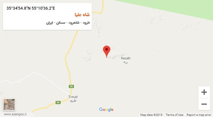 روستای شاه علیا بر روی نقشه