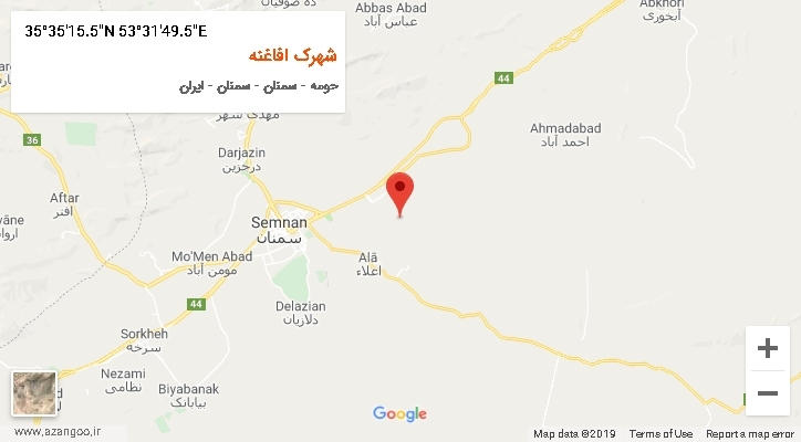 روستای شهرک افاغنه بر روی نقشه
