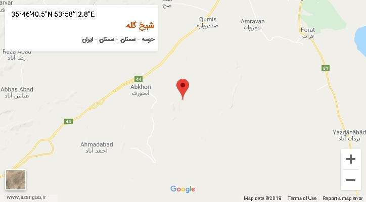 روستای شیخ گله بر روی نقشه