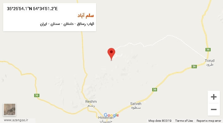 روستای سلم آباد بر روی نقشه
