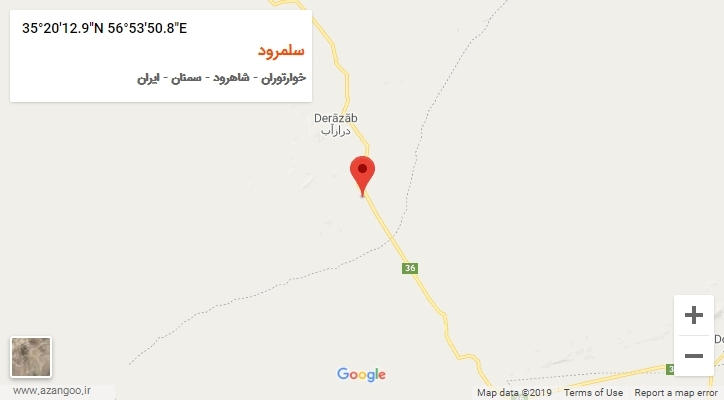 روستای سلمرود بر روی نقشه
