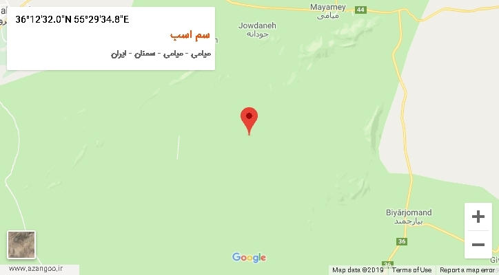 روستای سم اسب بر روی نقشه