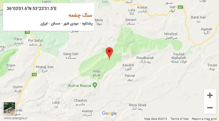 روستای سنگ چشمه بر روی نقشه