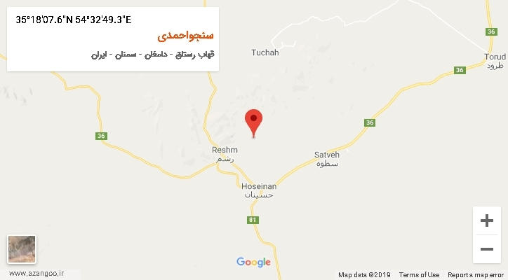 روستای سنجواحمدی بر روی نقشه