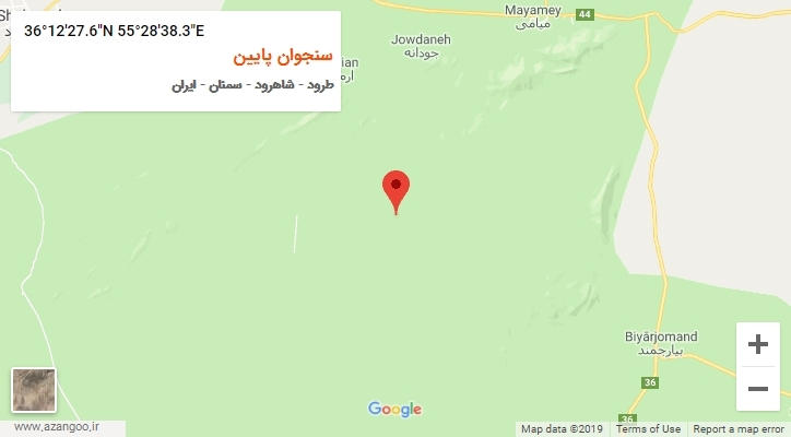 روستای سنجوان پایین بر روی نقشه